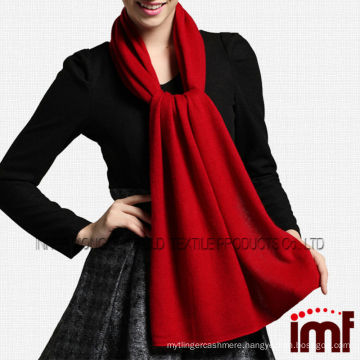 Custom Plain Red Cashmere Knitted Shawl